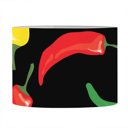 Colorful Chili Peppers Pattern Print Drum Lamp Shade