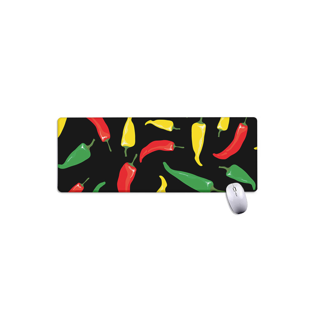Colorful Chili Peppers Pattern Print Extended Mouse Pad