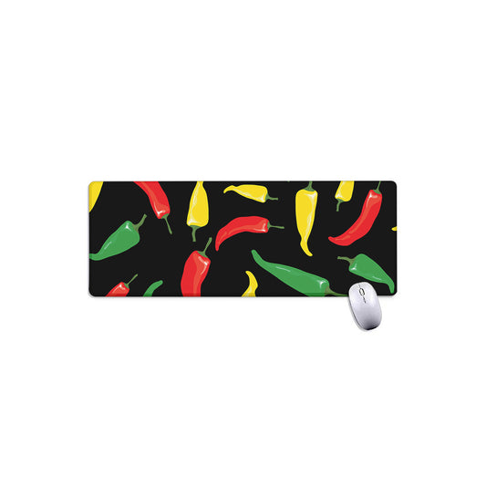 Colorful Chili Peppers Pattern Print Extended Mouse Pad