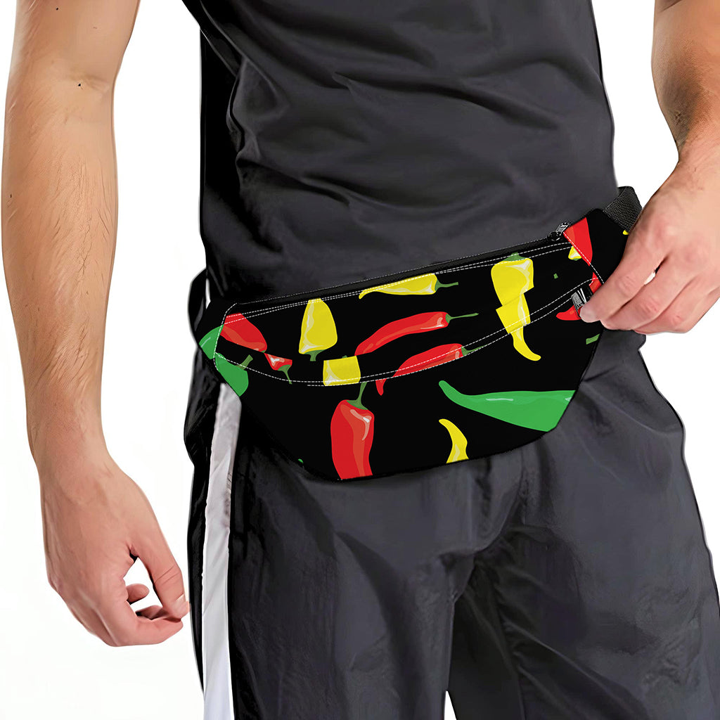 Colorful Chili Peppers Pattern Print Fanny Pack