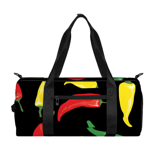 Colorful Chili Peppers Pattern Print Gym Bag