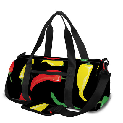 Colorful Chili Peppers Pattern Print Gym Bag