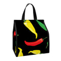 Colorful Chili Peppers Pattern Print Insulated Lunch Tote
