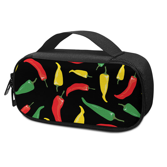 Colorful Chili Peppers Pattern Print Insulin Cooler Travel Case