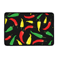Colorful Chili Peppers Pattern Print Kitchen Mat