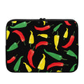Colorful Chili Peppers Pattern Print Laptop Sleeve