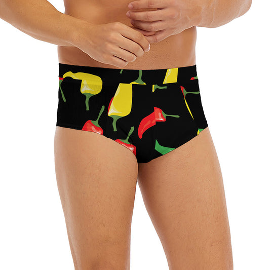 Colorful Chili Peppers Pattern Print Men's Briefs