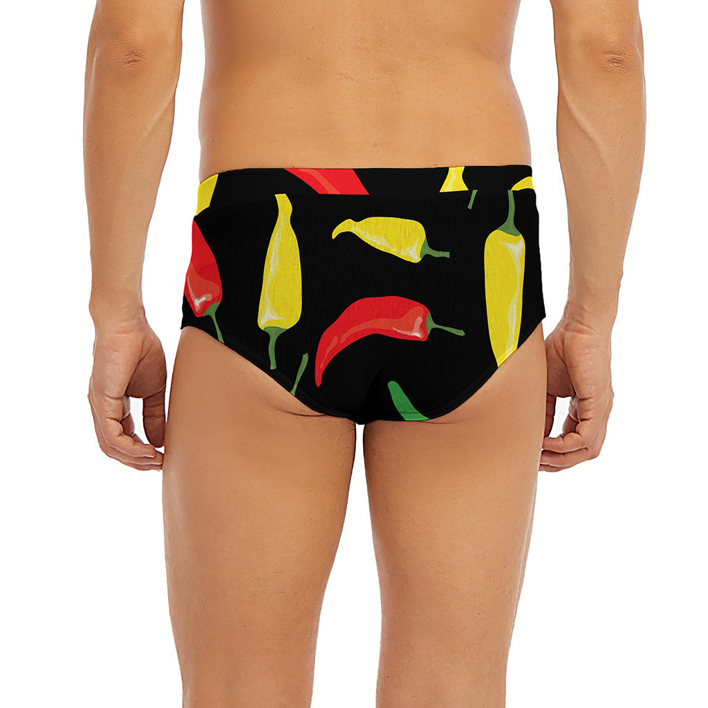Colorful Chili Peppers Pattern Print Men's Briefs