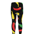 Colorful Chili Peppers Pattern Print Men's Leggings