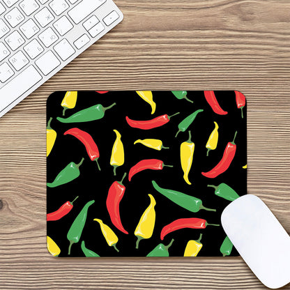 Colorful Chili Peppers Pattern Print Mouse Pad