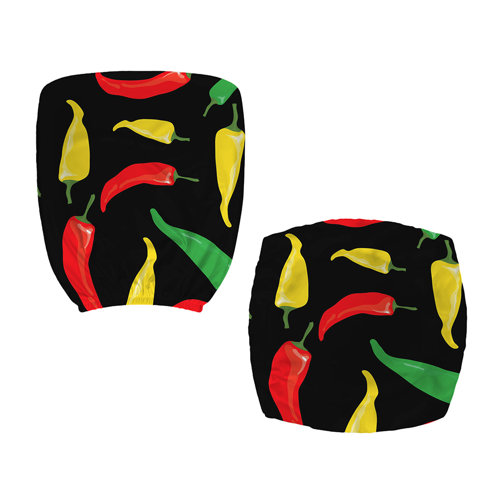 Colorful Chili Peppers Pattern Print Office Chair Cover