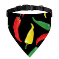 Colorful Chili Peppers Pattern Print Over The Collar Dog Bandana