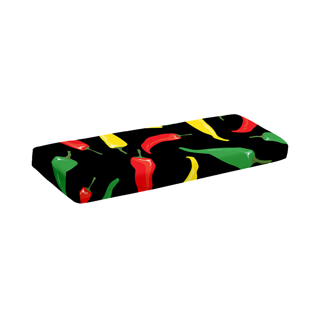 Colorful Chili Peppers Pattern Print Piano Keyboard Cover