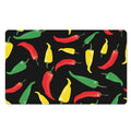 Colorful Chili Peppers Pattern Print Polyester Doormat