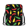 Colorful Chili Peppers Pattern Print Rectangular Crossbody Bag