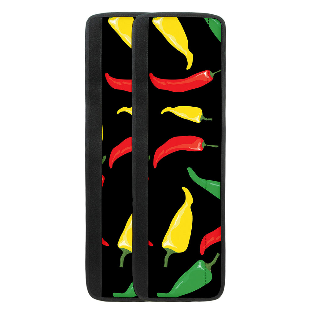 Colorful Chili Peppers Pattern Print Refrigerator Handle Covers