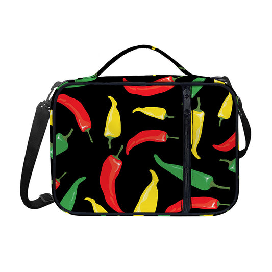 Colorful Chili Peppers Pattern Print Shoulder Strap Bible Bag