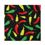 Colorful Chili Peppers Pattern Print Silk Bandana