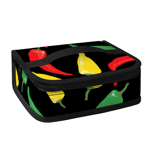 Colorful Chili Peppers Pattern Print Small Lunch Bag