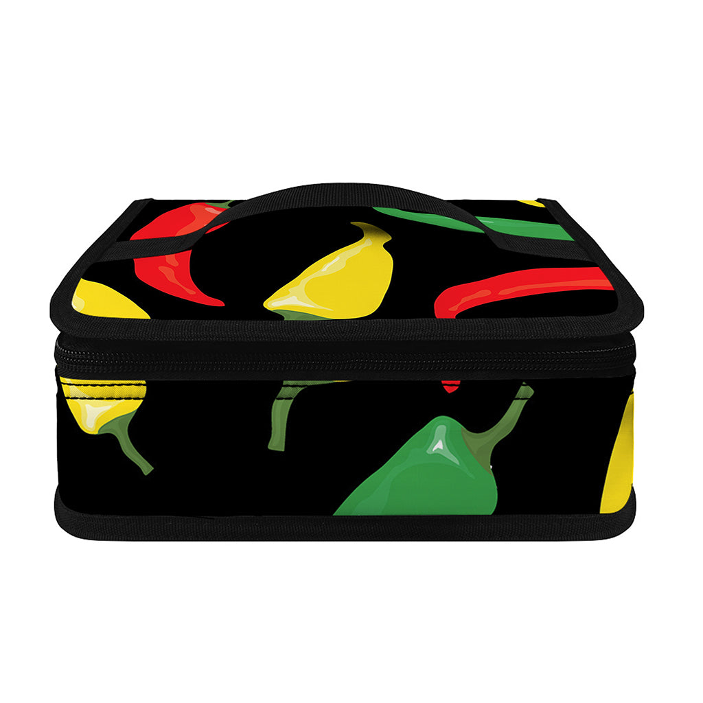 Colorful Chili Peppers Pattern Print Small Lunch Bag