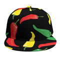 Colorful Chili Peppers Pattern Print Snapback Cap