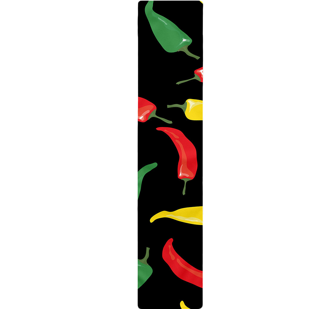 Colorful Chili Peppers Pattern Print Table Runner
