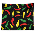 Colorful Chili Peppers Pattern Print Tapestry