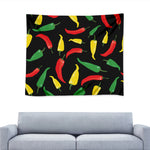 Colorful Chili Peppers Pattern Print Tapestry