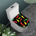 Colorful Chili Peppers Pattern Print Toilet Lid Cover