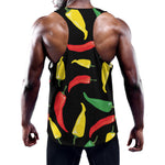 Colorful Chili Peppers Pattern Print Training Tank Top