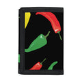 Colorful Chili Peppers Pattern Print Trifold Wallet
