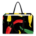 Colorful Chili Peppers Pattern Print Utility Tote Bag