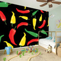 Colorful Chili Peppers Pattern Print Wall Sticker