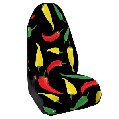 Colorful Chili Peppers Pattern Print Waterproof Car Seat Cover