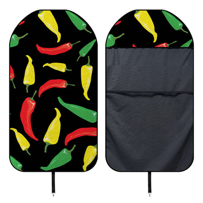 Colorful Chili Peppers Pattern Print Waterproof Car Seat Cover