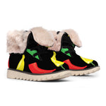 Colorful Chili Peppers Pattern Print Winter Boots