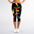 Colorful Chili Peppers Pattern Print Women's Capri Leggings