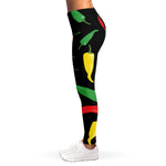 Colorful Chili Peppers Pattern Print Women's Leggings