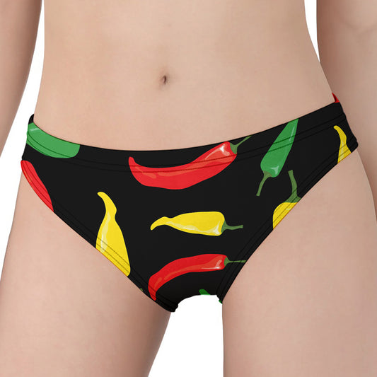 Colorful Chili Peppers Pattern Print Women's Panties