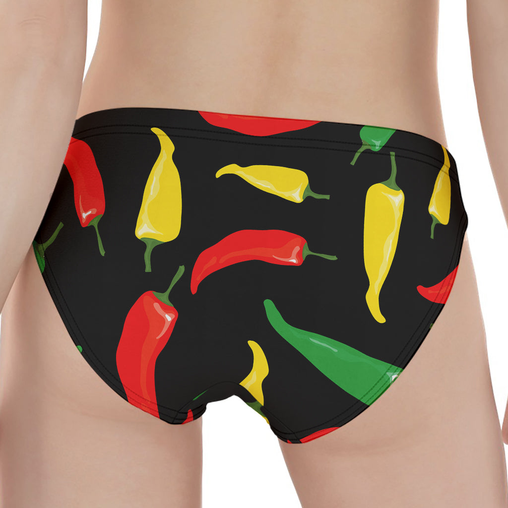 Colorful Chili Peppers Pattern Print Women's Panties