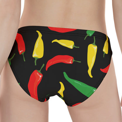 Colorful Chili Peppers Pattern Print Women's Panties