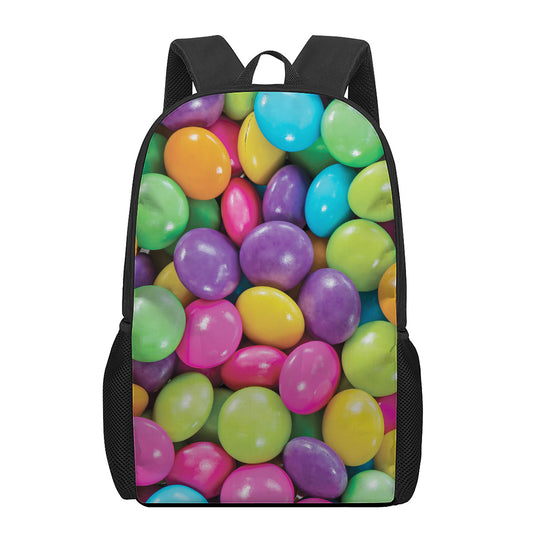 Colorful Chocolate Candy Print 17 Inch Backpack