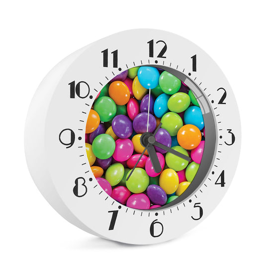Colorful Chocolate Candy Print Alarm Clock