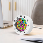 Colorful Chocolate Candy Print Alarm Clock