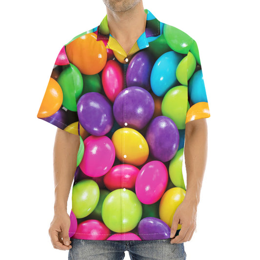 Colorful Chocolate Candy Print Aloha Shirt