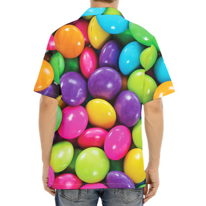 Colorful Chocolate Candy Print Aloha Shirt