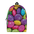 Colorful Chocolate Candy Print School Backpack