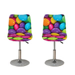 Colorful Chocolate Candy Print Bar Stool Covers