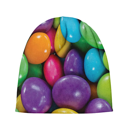 Colorful Chocolate Candy Print Beanie
