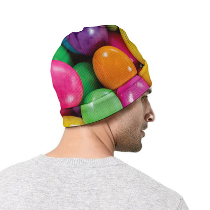 Colorful Chocolate Candy Print Beanie